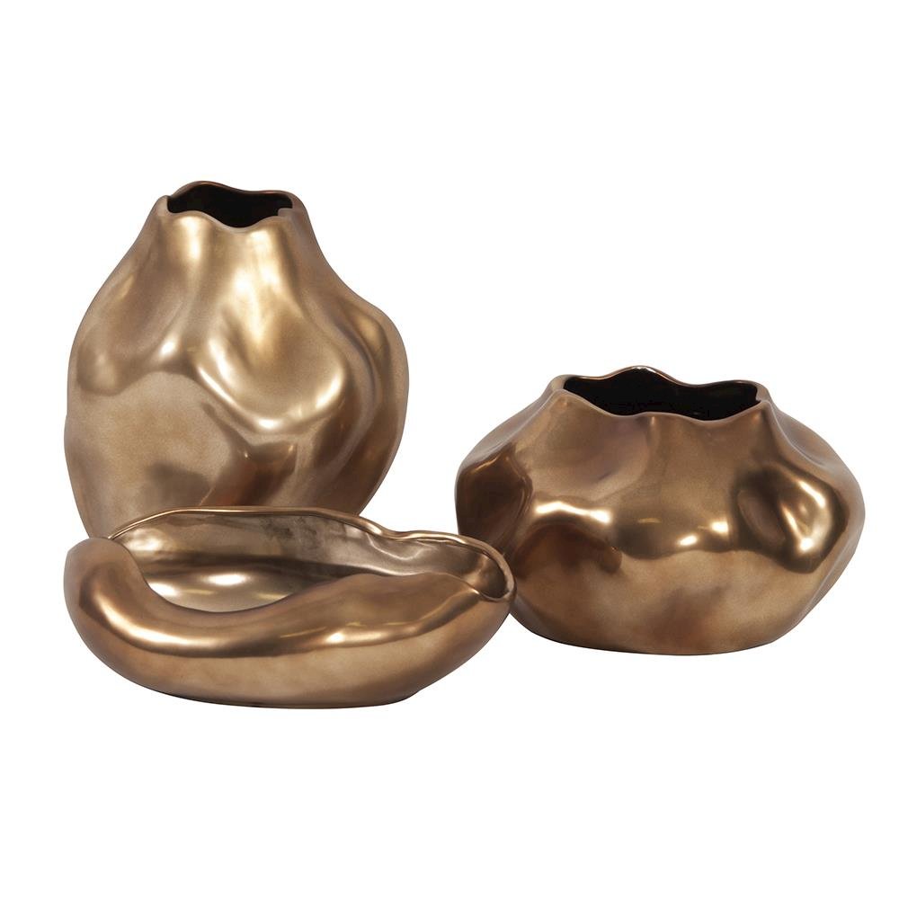 Matte Bronze Abstract Ceramic Bowl. Picture 7