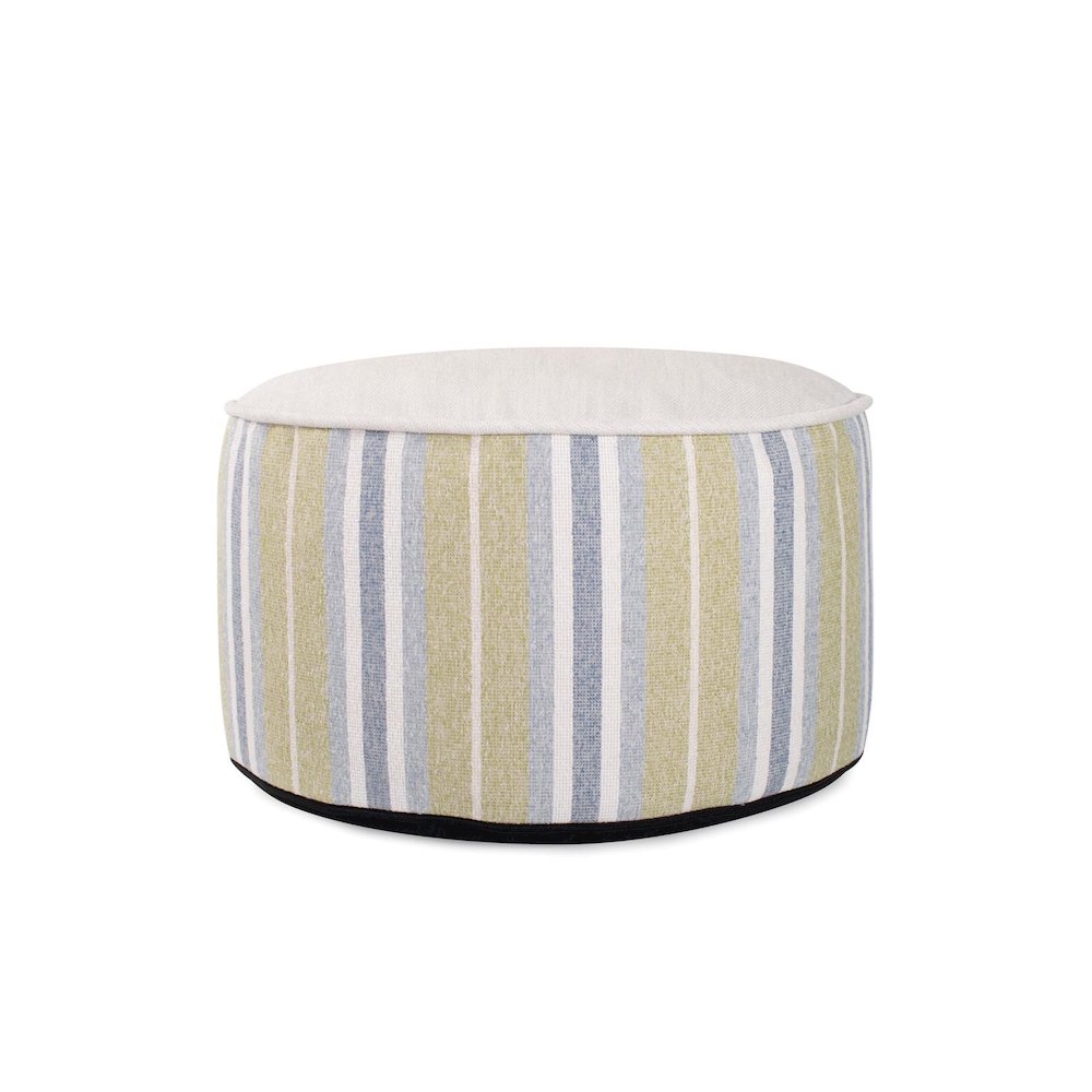 Short Indoor/Outdoor Pouf Dune Moss. Picture 1