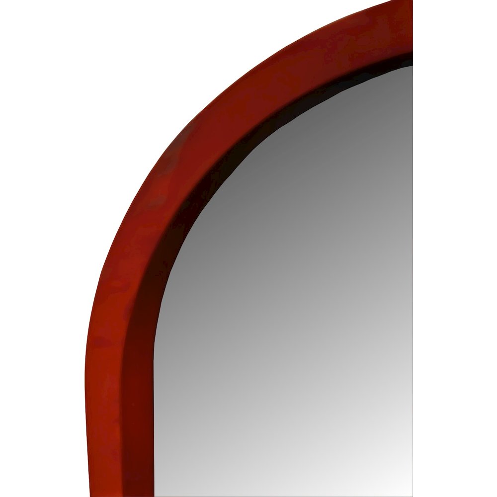 Osman Glossy Intense Rust Wall Mirror. Picture 5