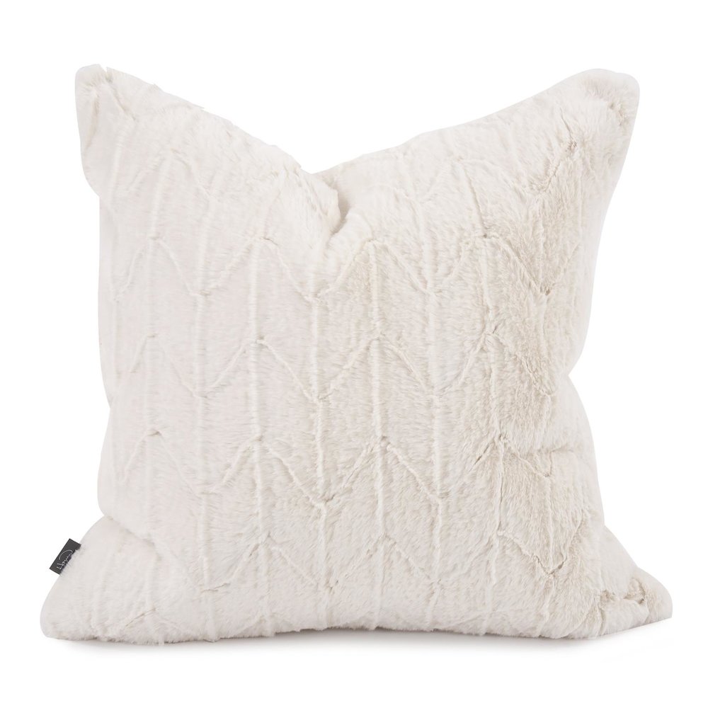 20 x 20 Angora Natural Pillow  - Poly Insert. Picture 1