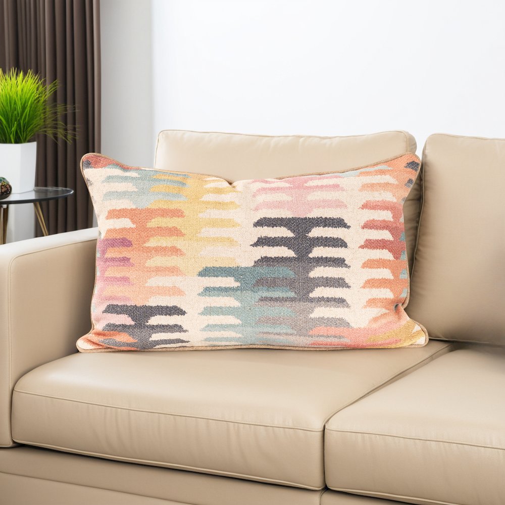 Navajo Multi 14x22 Poly Filled Pillow. Picture 9