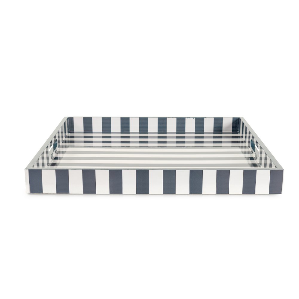 Soho Blue Stripe Tray. Picture 4