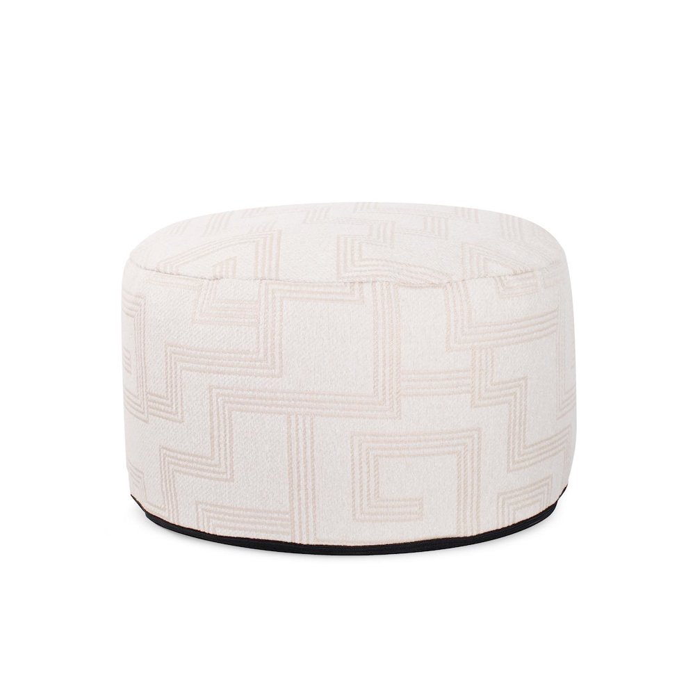 Short Indoor/Outdoor Pouf Syros Natural. Picture 1