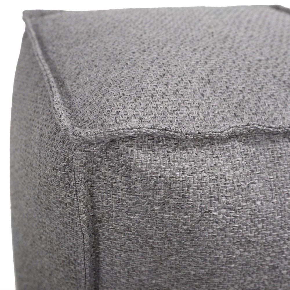 Square Pouf Panama Stone. Picture 7