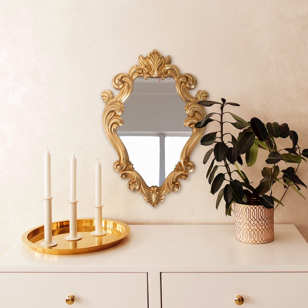 French D' Amboise Collection of Gold Petite Mirrors- Oblong. Picture 6