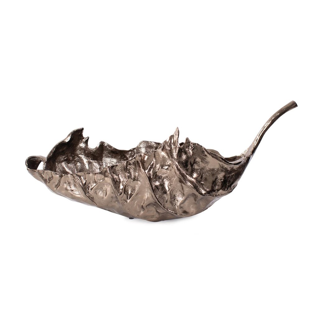 Aspen Leaf Cast Aluminum Bowl. Picture 3