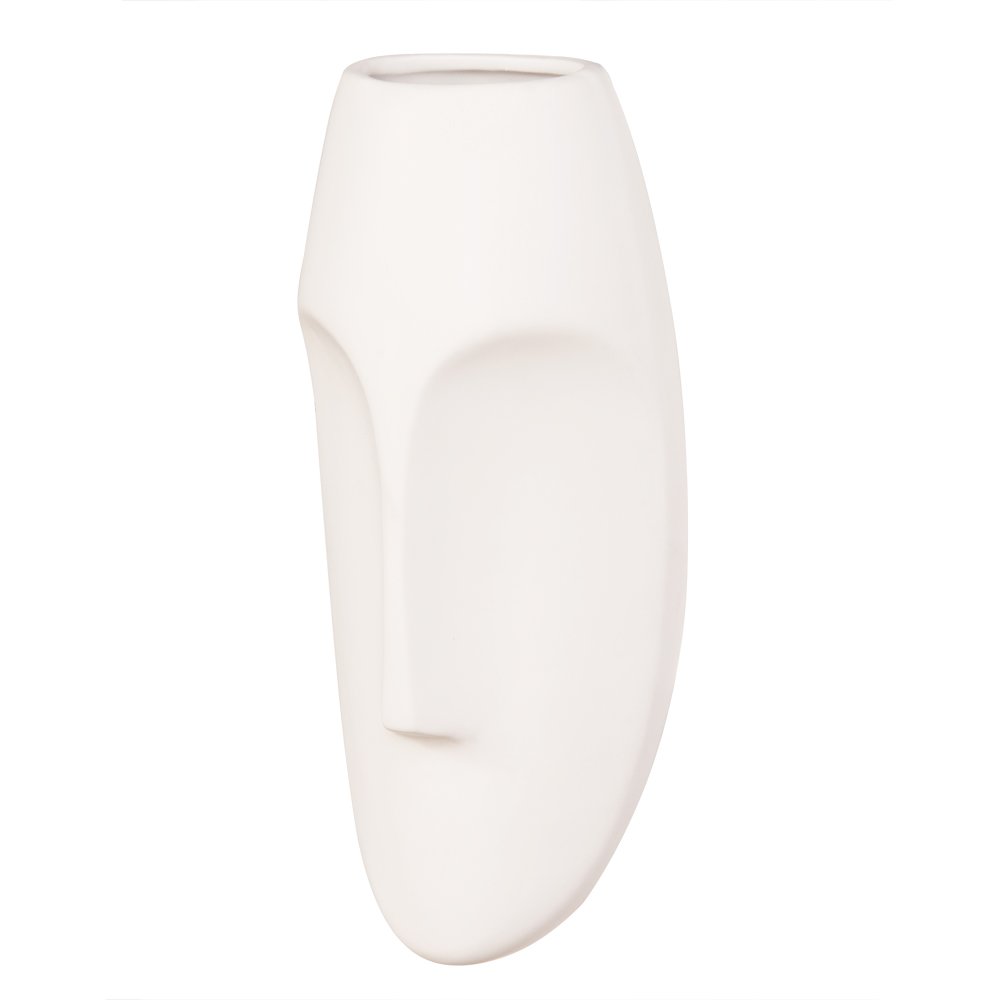 Matte White Face Wall Sculpture. Picture 2