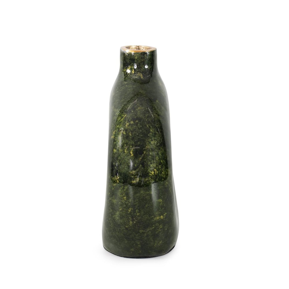 Renaldi Emerald Gold Round Vase- Medium. Picture 6