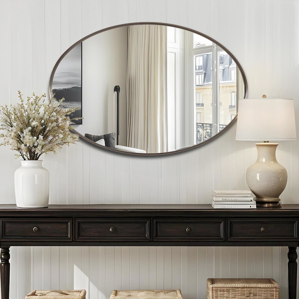 Steele Oval Mirror. Picture 2
