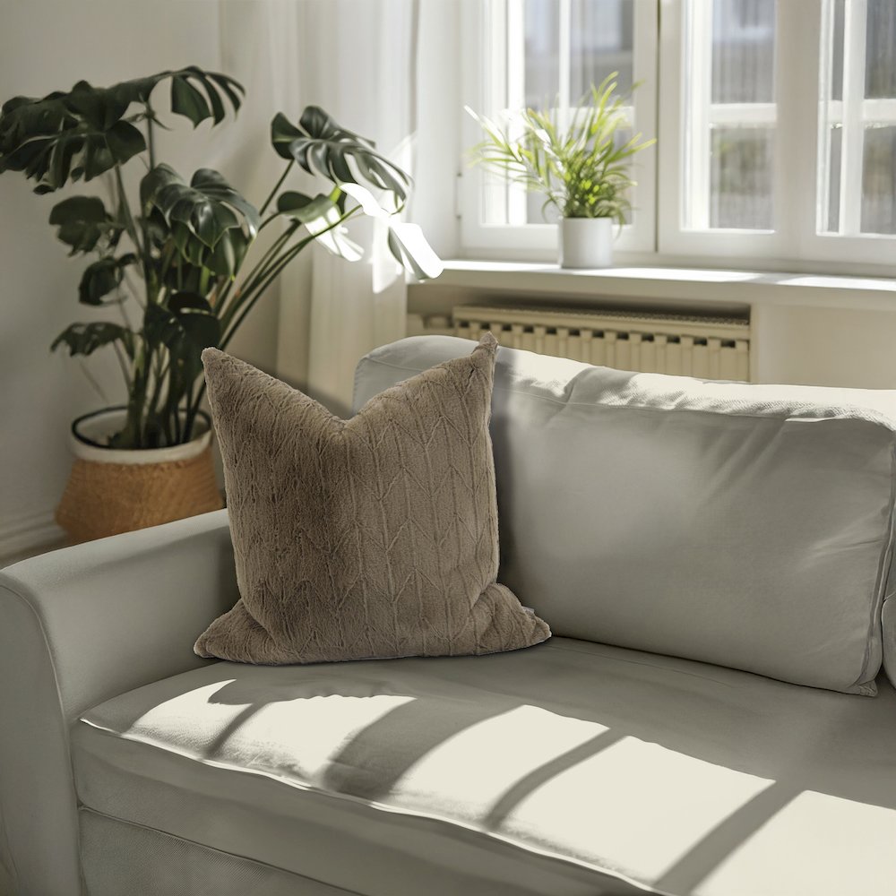 24 x 24 Angora Moss Pillow  - Down Insert. Picture 8
