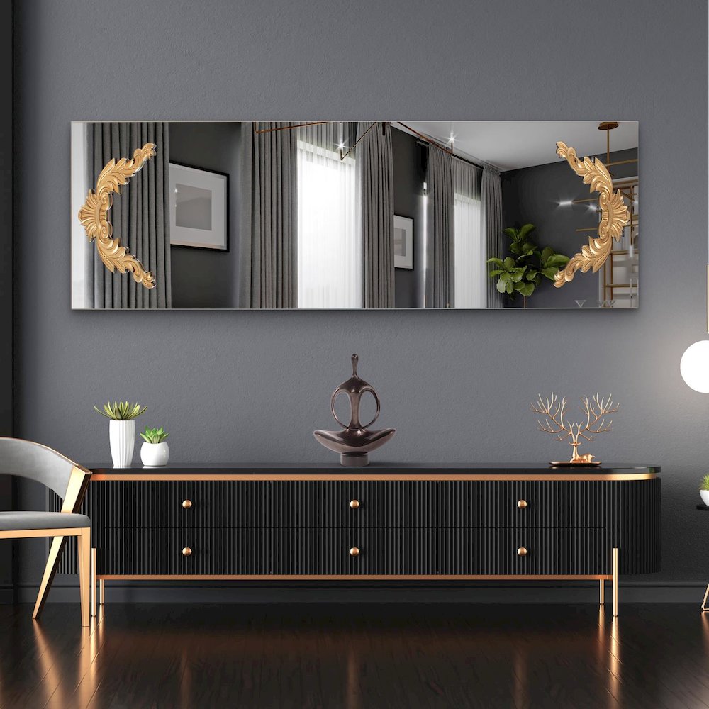 Adelard Mirror in Antique Gold. Picture 9