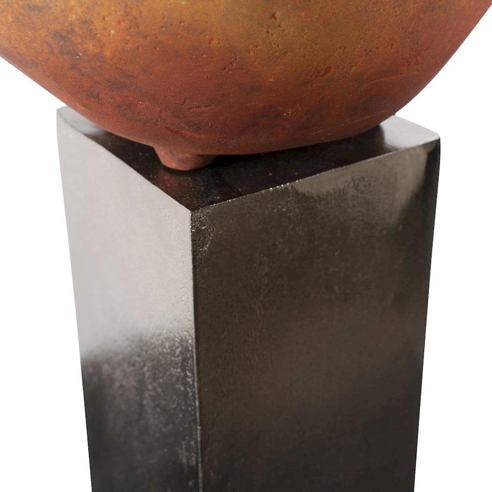 Mr. Wilfred Terra Cotta Sculpture on Aluminum Pillar. Picture 4