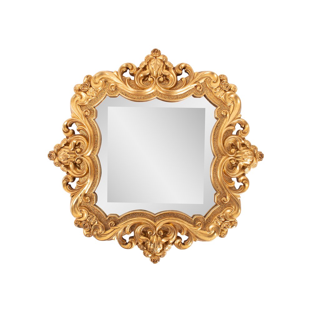 French D' Amboise Collection of Gold Petite Mirrors- Square. Picture 3