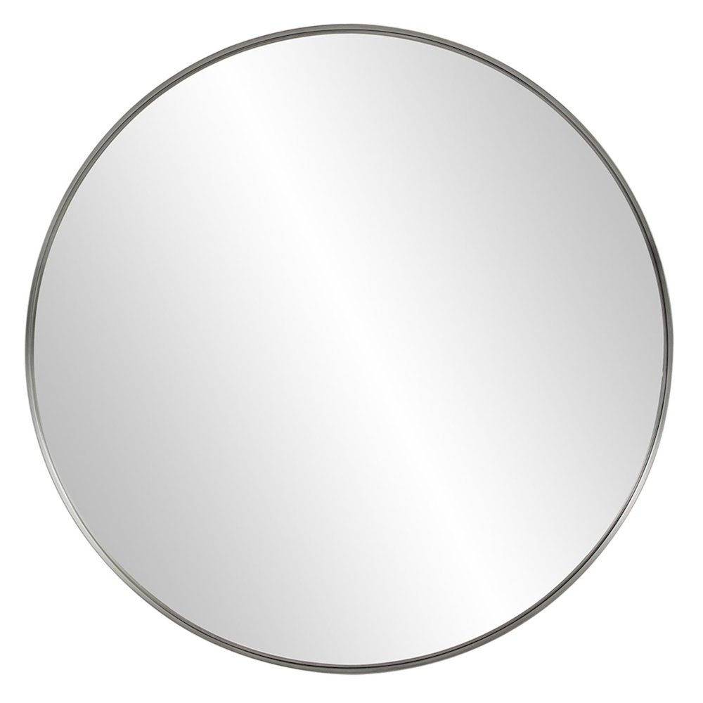 Steele Silver Round Mirror. Picture 1