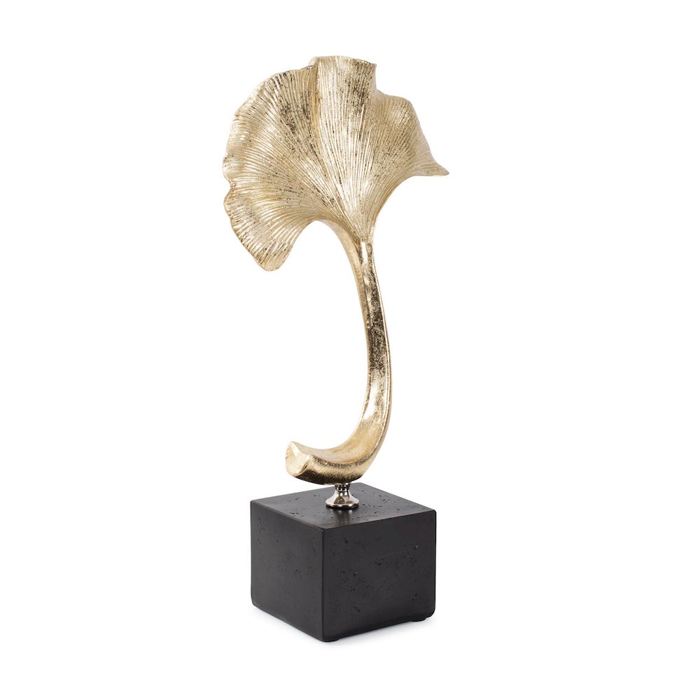 Gifu Golden Ginkgo Leaf Sculpture- Short. Picture 2