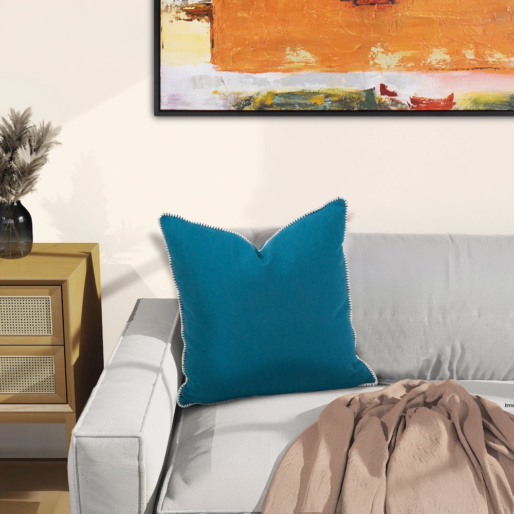 20 x 20 Pillow Seascape Turquoise. Picture 2