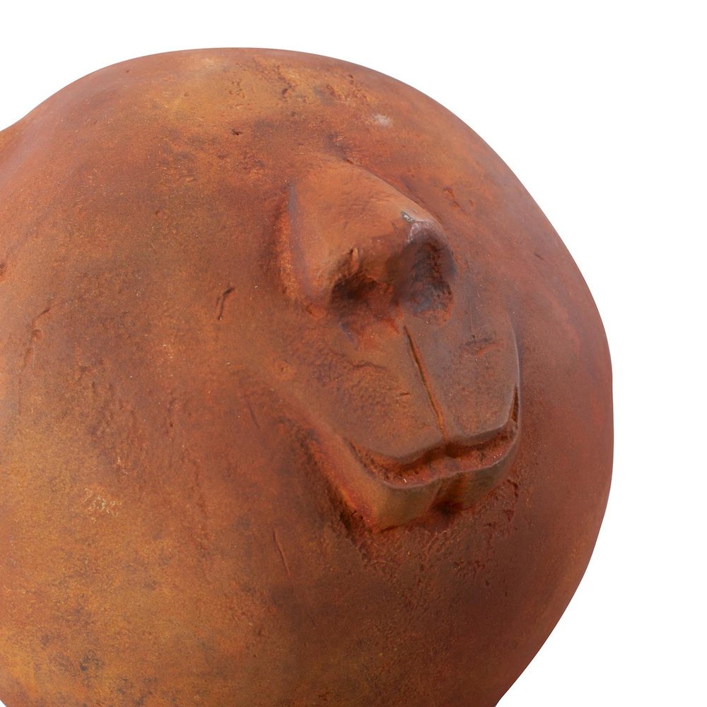 Mr. Wilfred Terra Cotta Sculpture on Aluminum Pillar. Picture 6