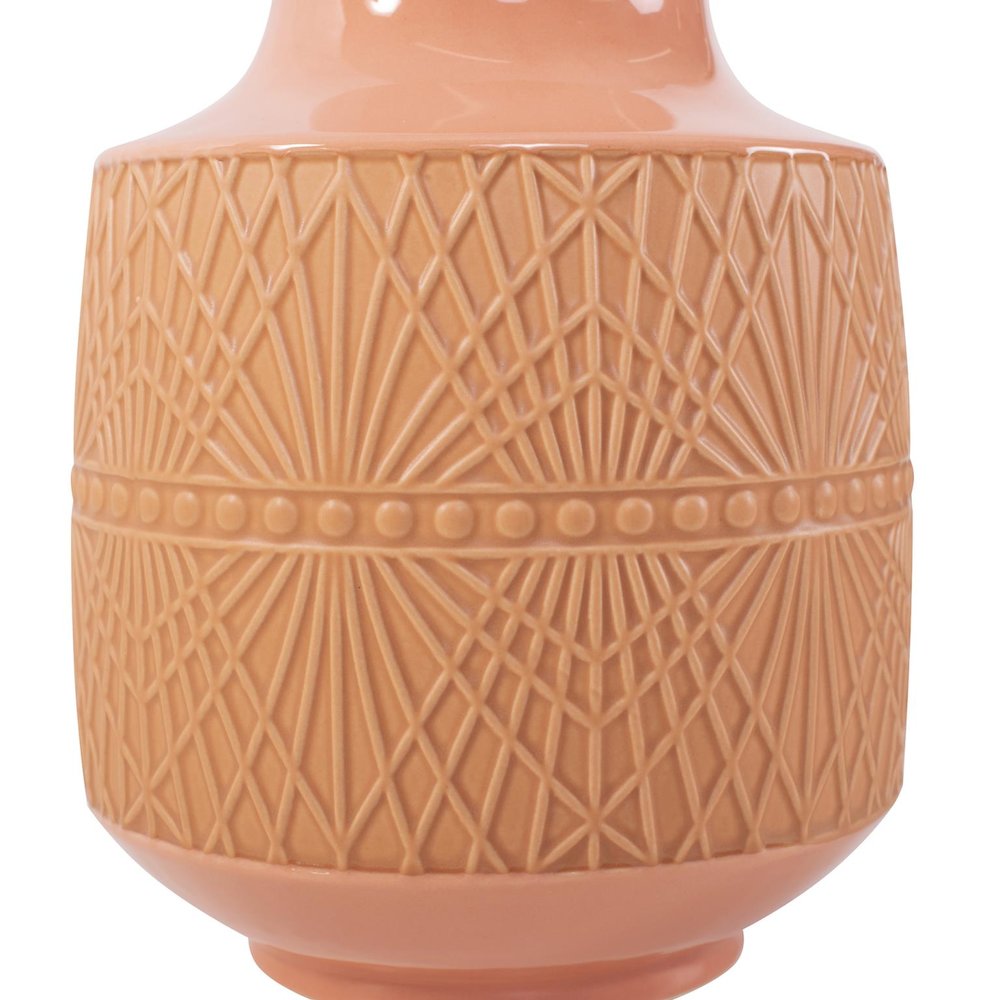 Richland Embossed Peach Vase- Small. Picture 2