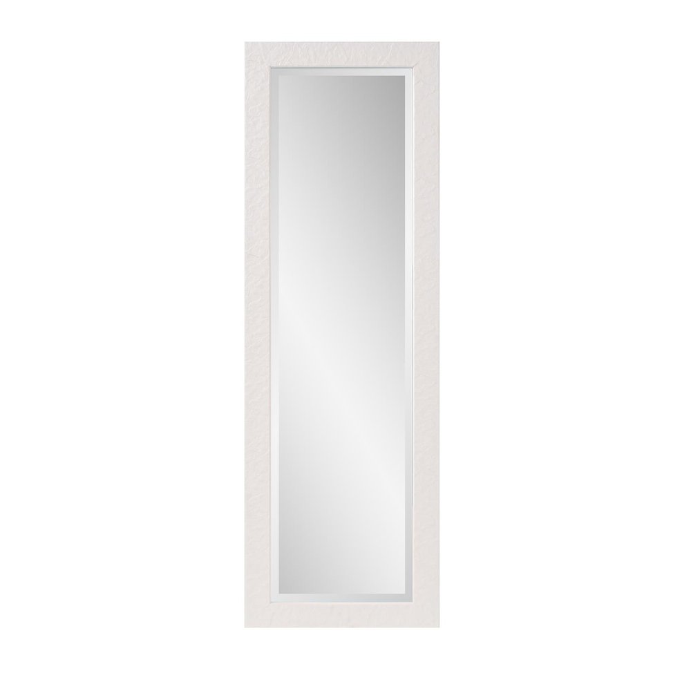 Stucco Dressing Mirror - White. Picture 1