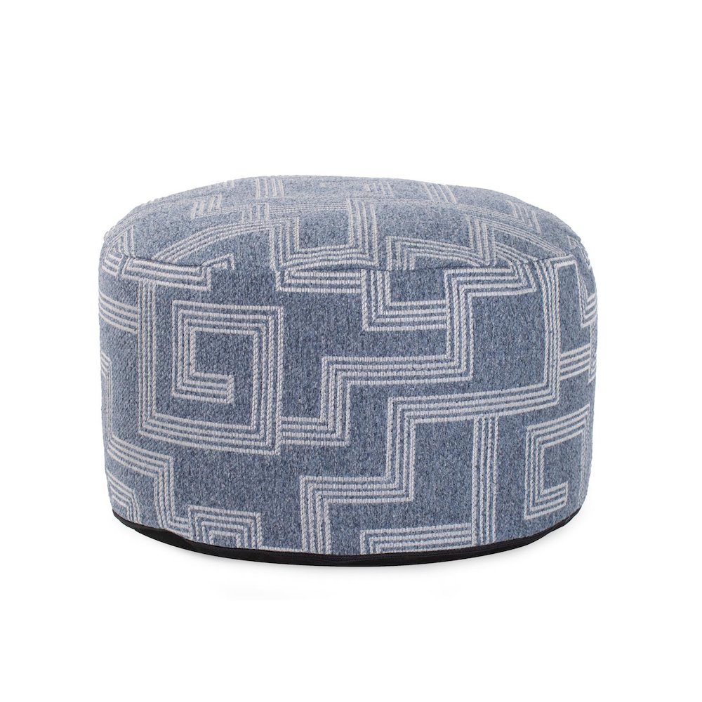 Short Indoor/Outdoor Pouf Syros Denim. Picture 3