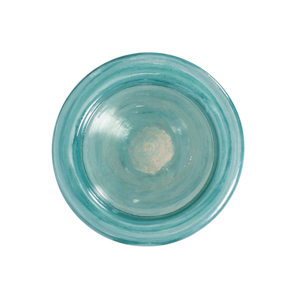 Capri Stripe Glass Candle Holder- Tall. Picture 4