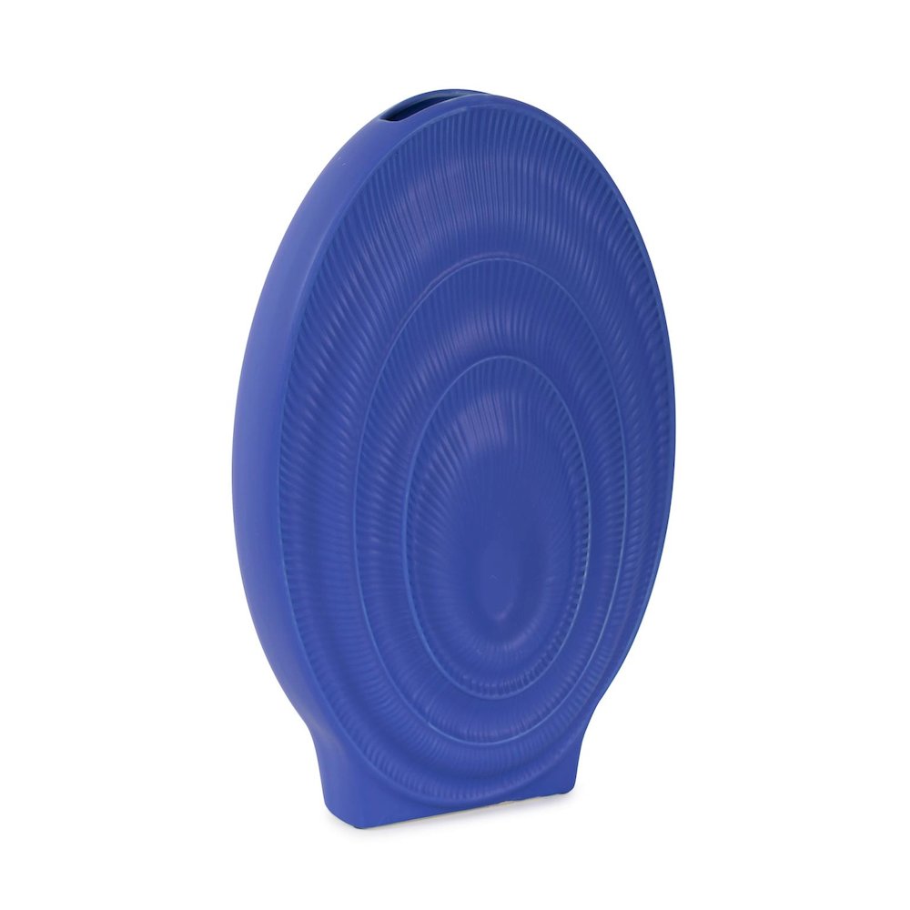 Radiant Blue Tall Ceramic Vase. Picture 3