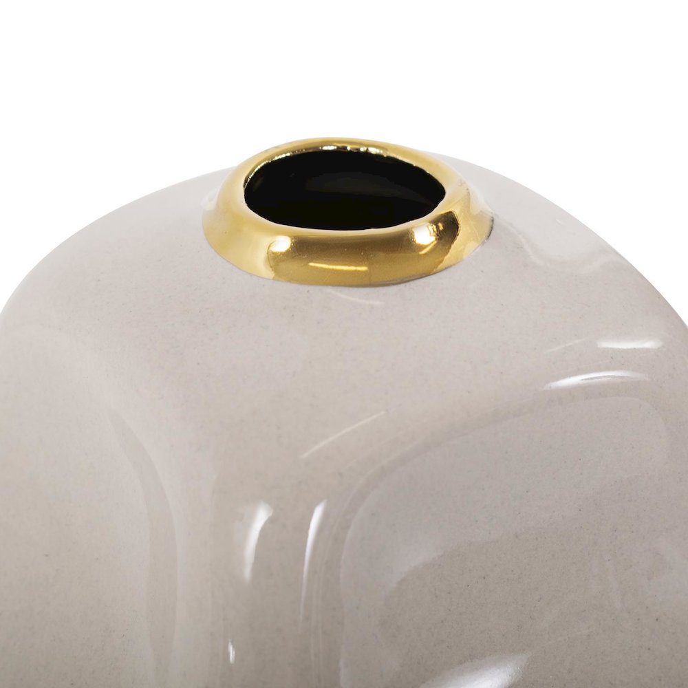 Christana Concaved Ceramic Vase- Short. Picture 5
