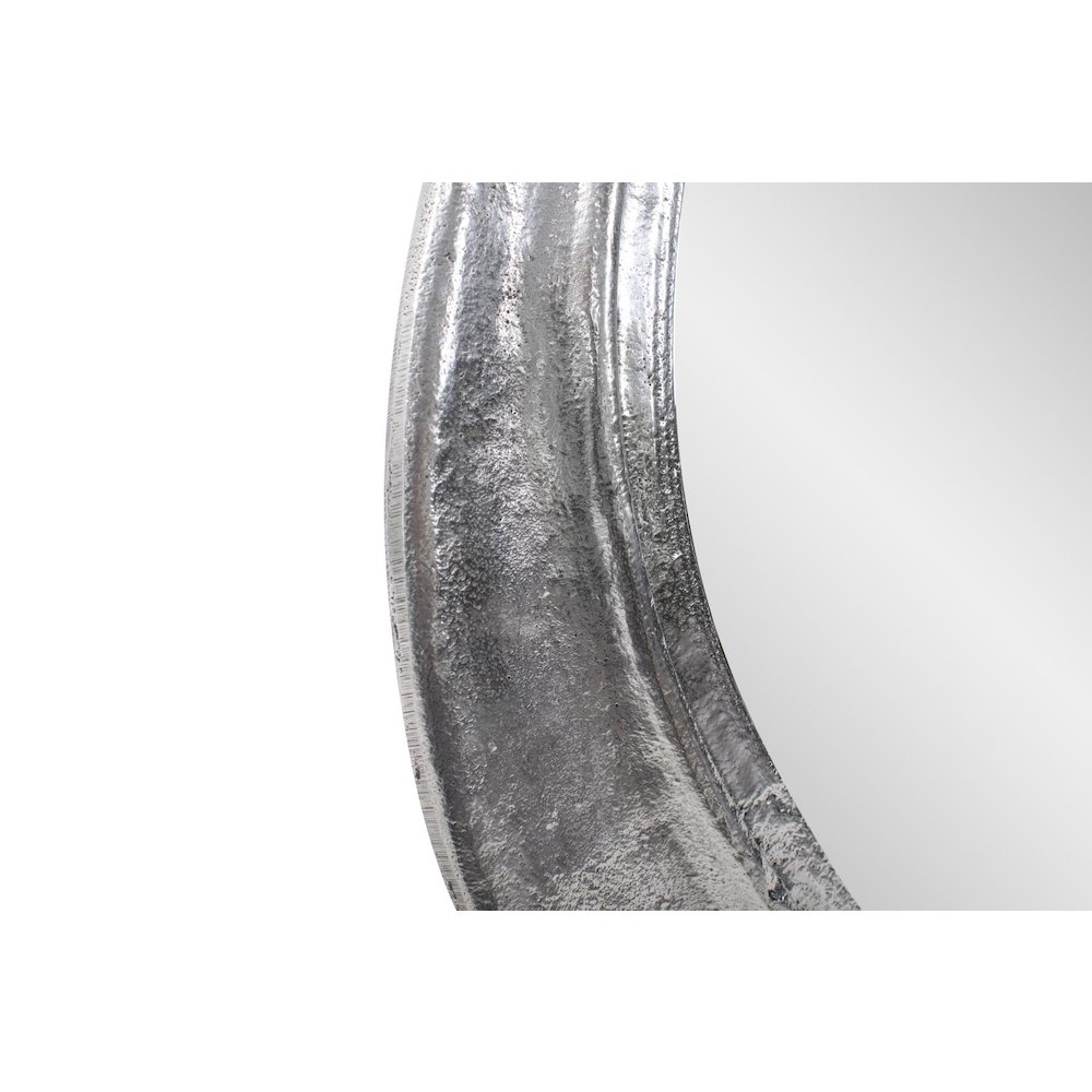 Martine Abstract Cast Iron Mirror in Silver. Picture 5