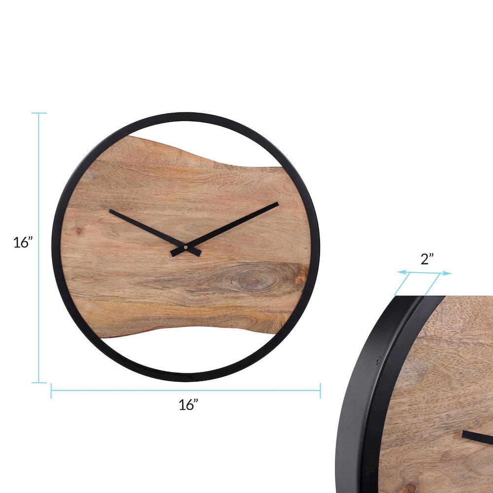 Live Edge Round Clock. Picture 6