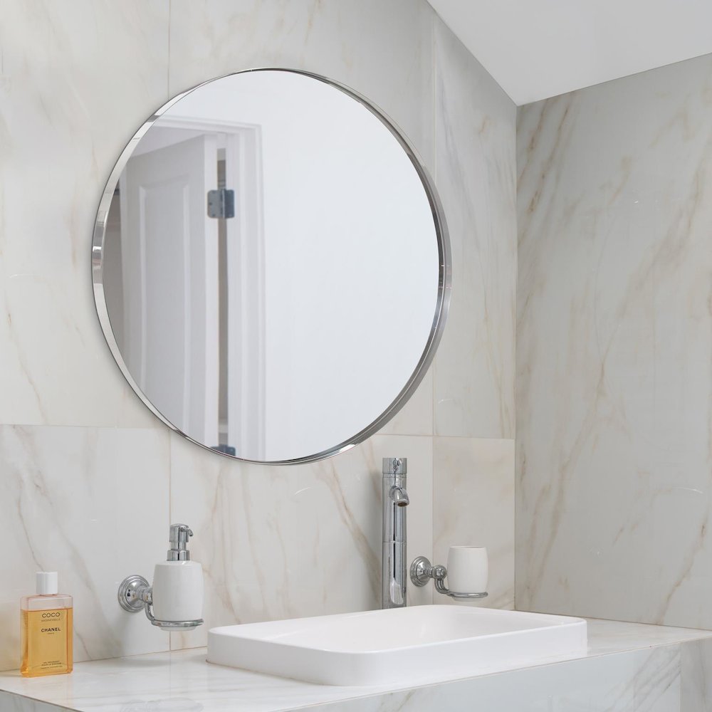 Stainless Steel Round Mirror. Picture 7