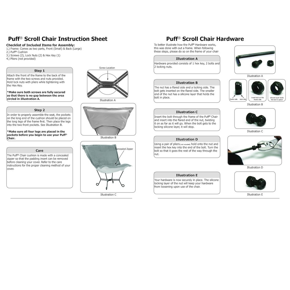 Patio Scroll Puff Chair Seascape Charcoal Titanium Frame. Picture 6