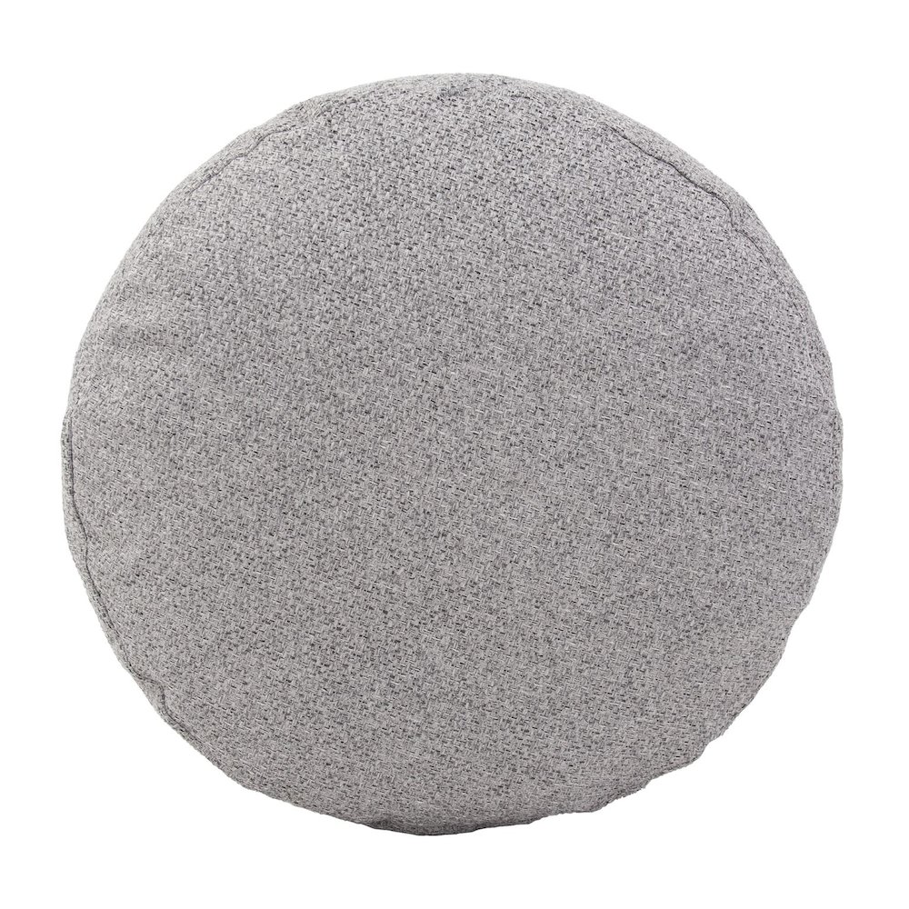 Round Foot Pouf Panama Stone. Picture 2