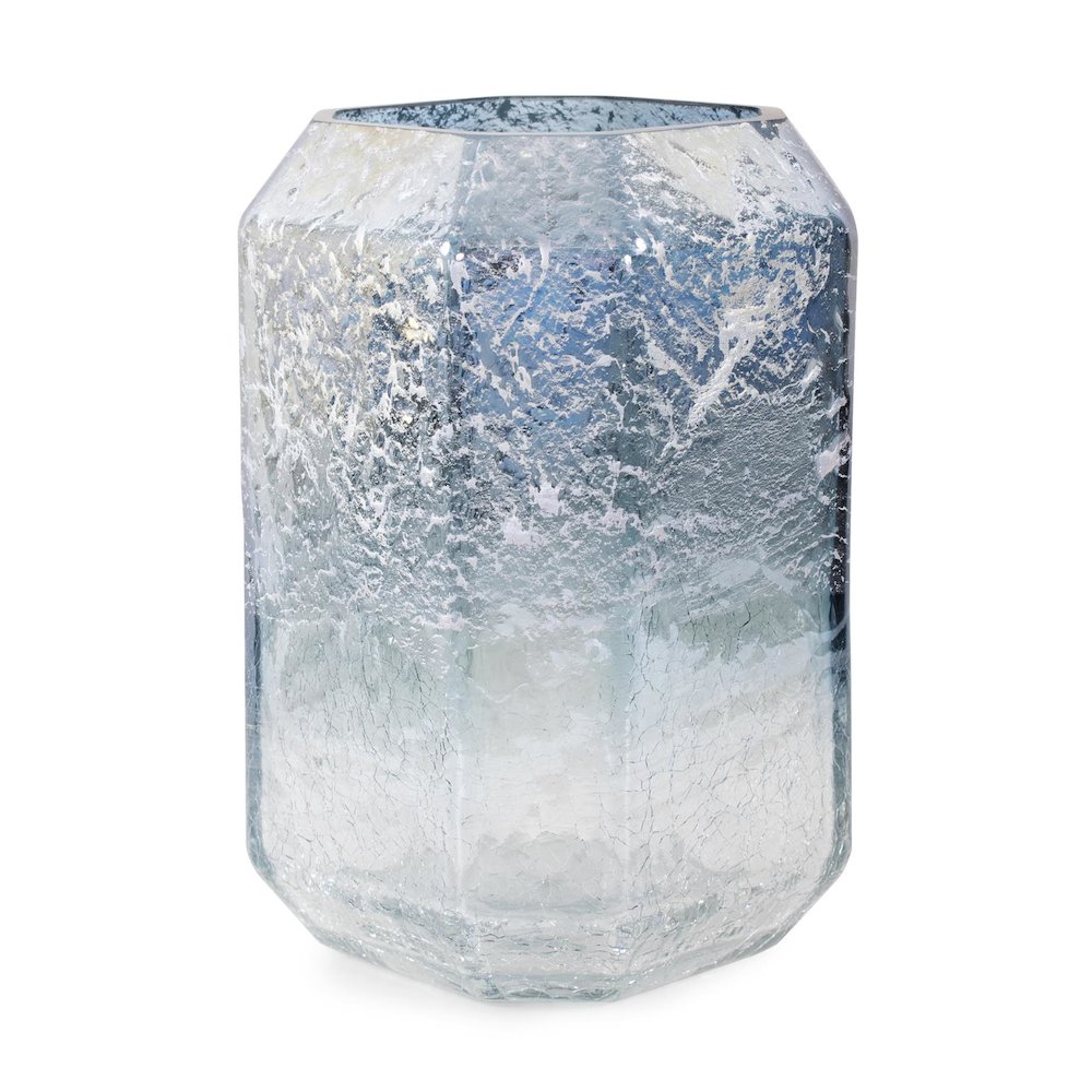 Lonsdale Iridescent Tall Glass Vase. Picture 3