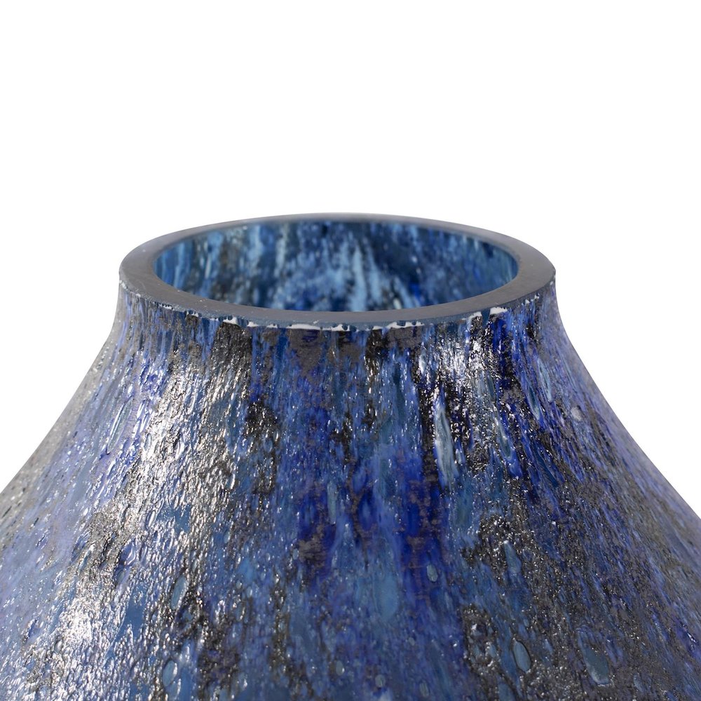Zynsky Art Glass in Deep Azure Blue- Short. Picture 4