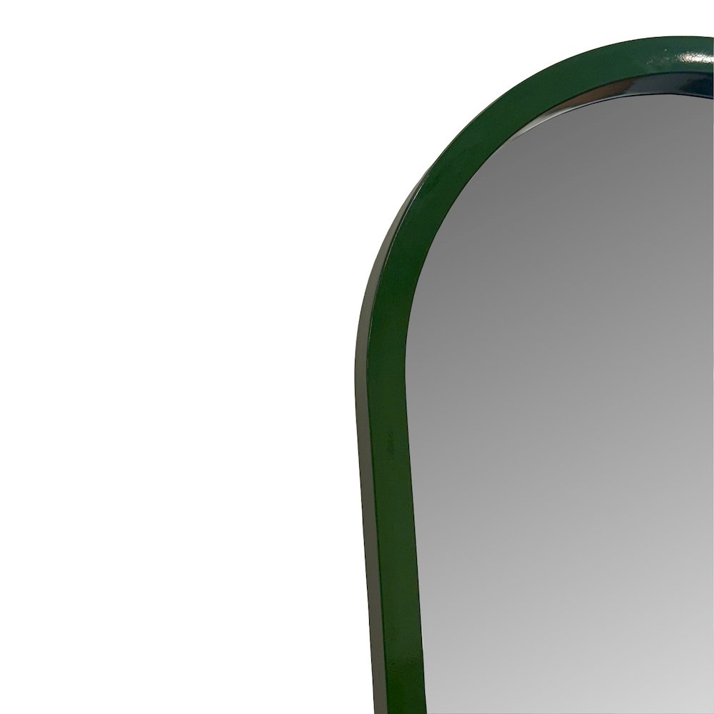 Osman Glossy Wild Green Wall Mirror. Picture 6