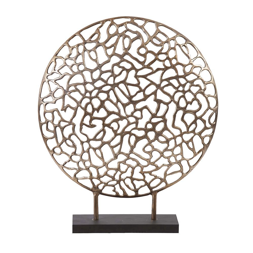 Bronze Aluminum Branch Disk Sculpture. Picture 1