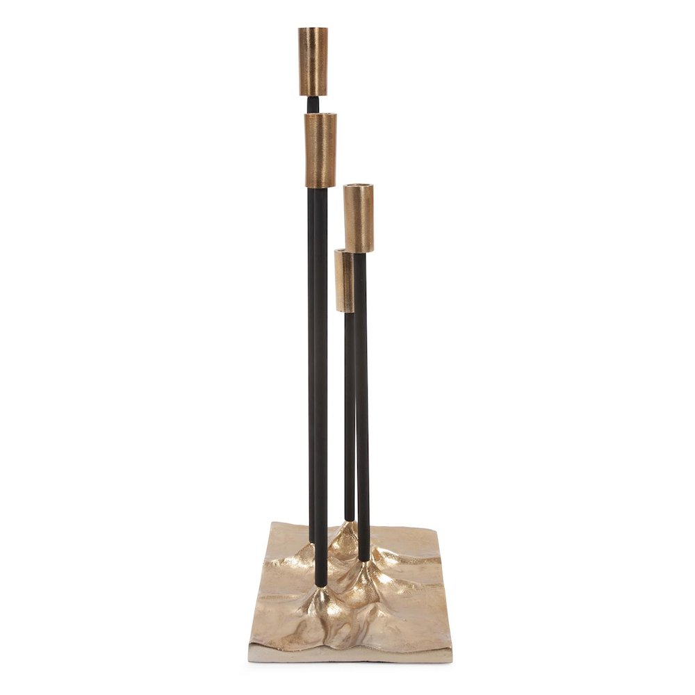 Modern Gold Aluminum Candelabra. Picture 3