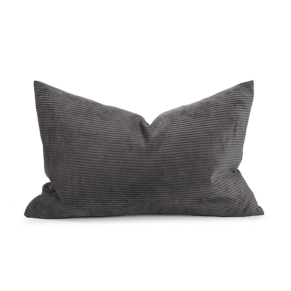 Pillow 14 x 22 Pana Charcoal - Down Insert. Picture 1