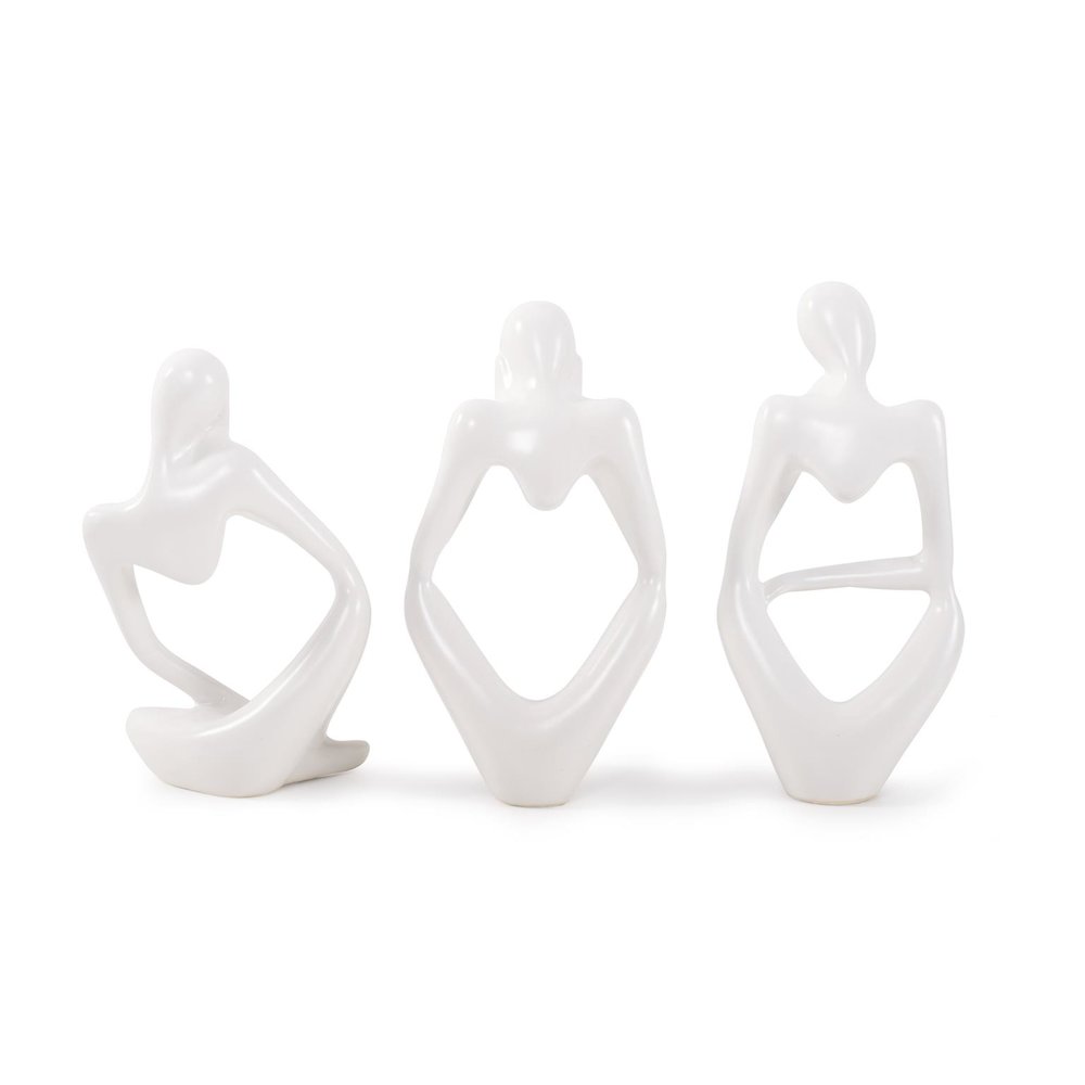Contentment Ceramic Sculpture- Set of 3. Picture 3