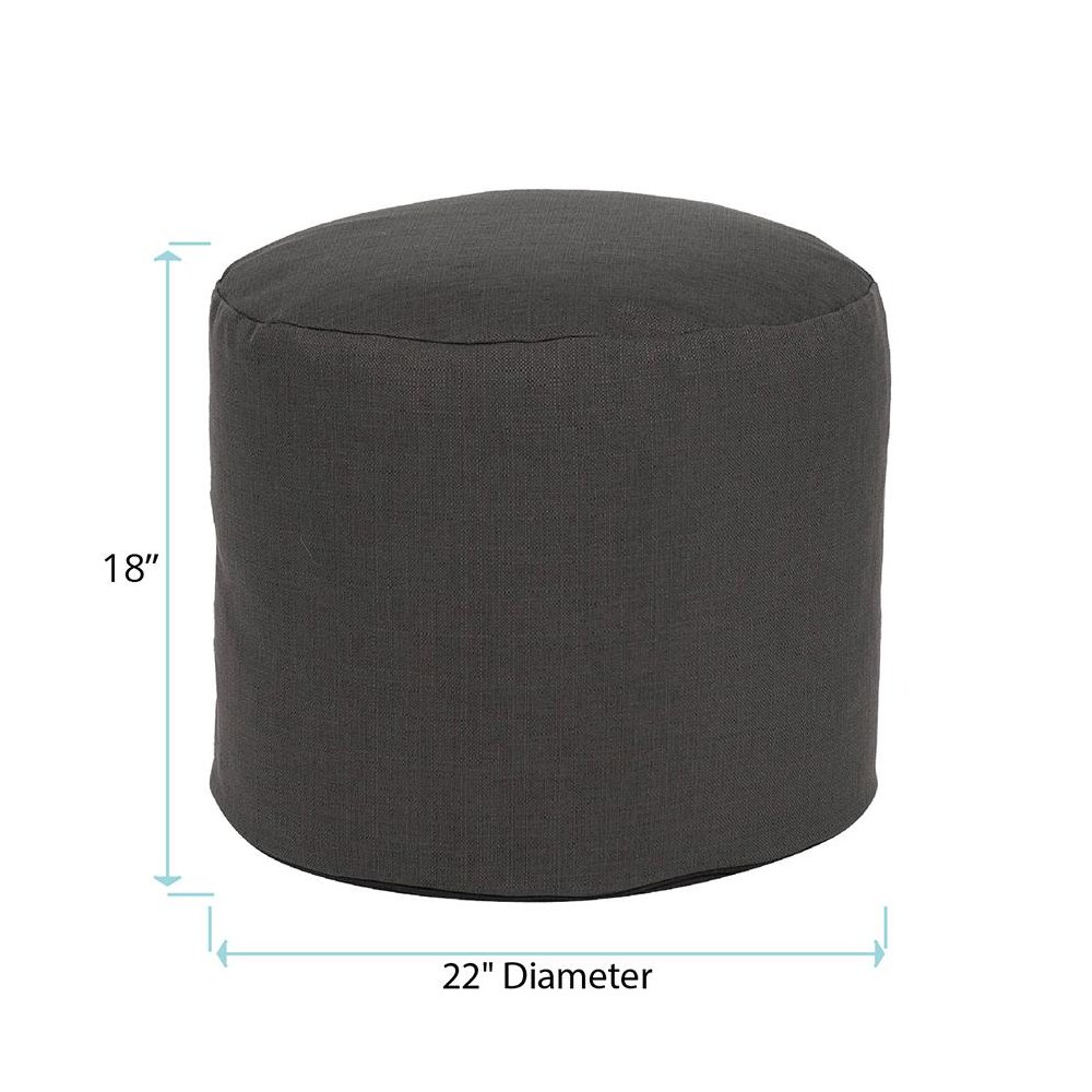 Tall Pouf Sterling Charcoal. Picture 5