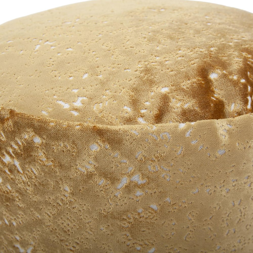 Round Foot Pouf Pisani Gold. Picture 3