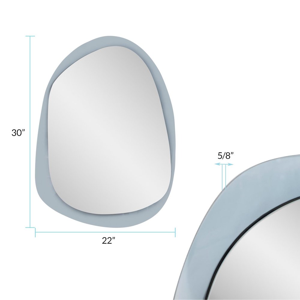 Ahrends Asymmetrical Mirror with Gray Glass Framing. Picture 8