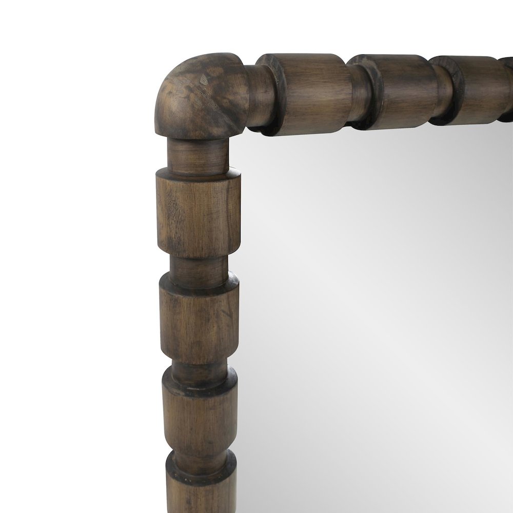 Wooden Bobbin Vanity Mirror. Picture 3