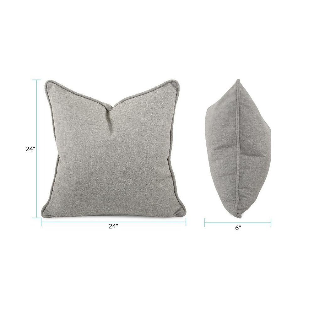 Outdoor Pillow 24 x 24  Driftwood Sand - Poly Insert. Picture 6
