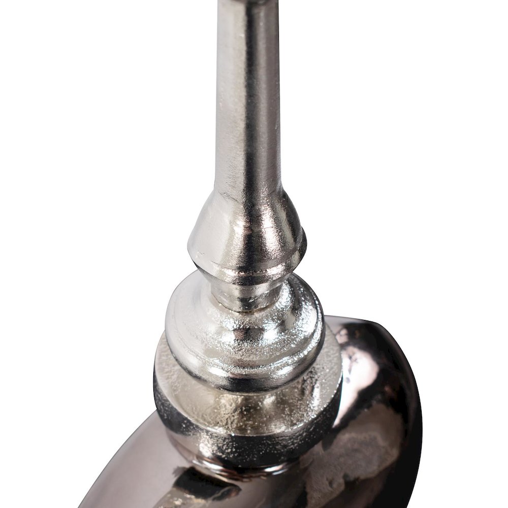 Venetia Ebony Glass Bottle with Aluminium Spired Lid - Tall. Picture 5