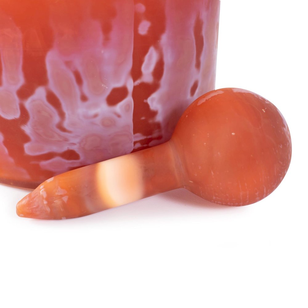 Mercer Glass Capped Bottle in Tangerine- Short. Picture 2