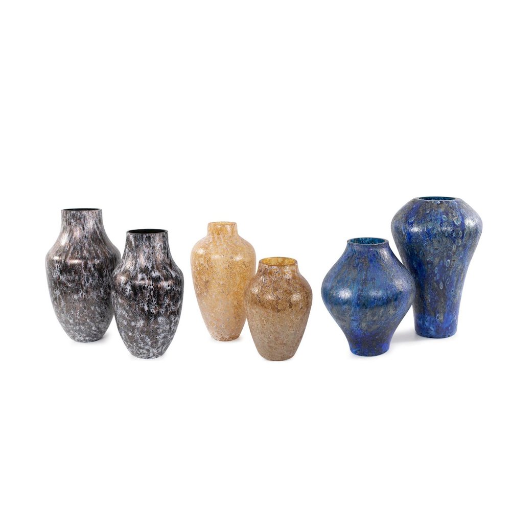 Zynsky Art Glass in Deep Azure Blue- Short. Picture 7