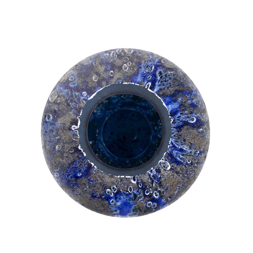 Zynsky Art Glass in Deep Azure Blue- Tall. Picture 5