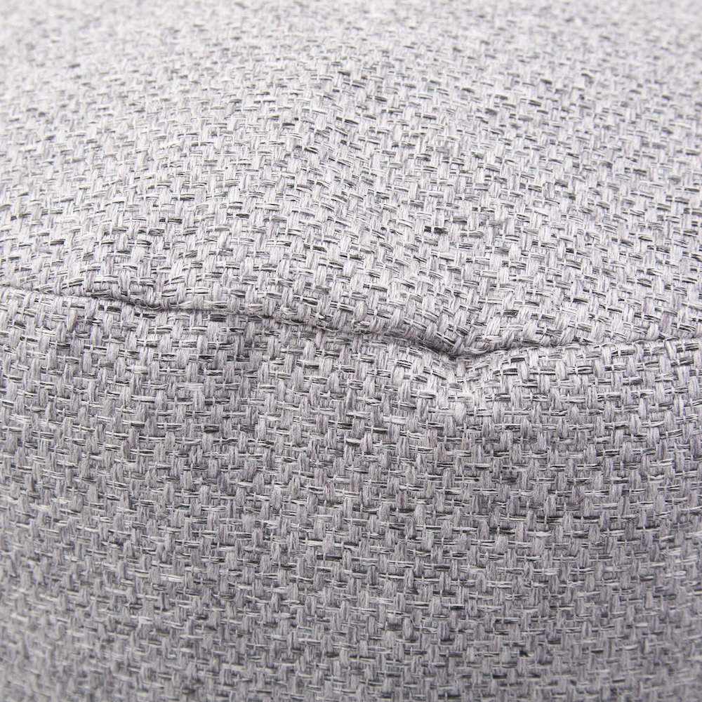 Round Foot Pouf Panama Stone. Picture 6