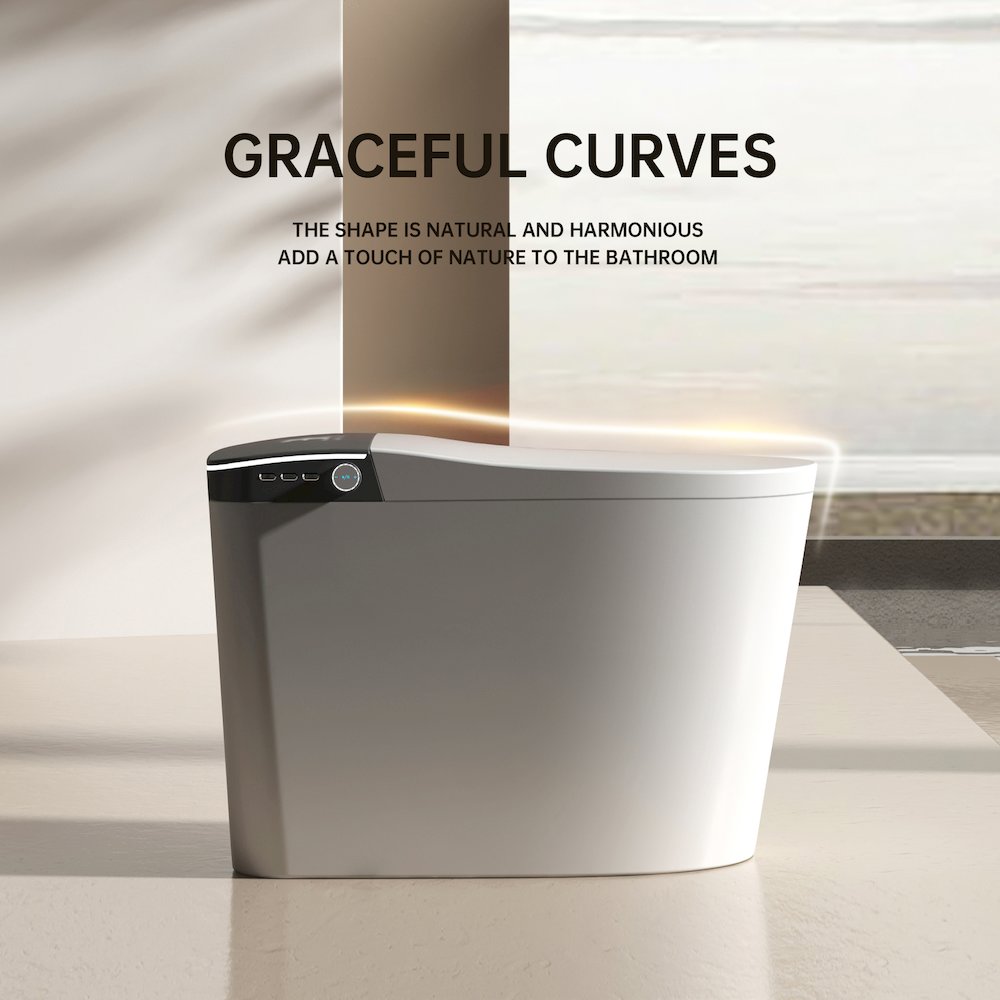 Smart Toilet with Built-in Bidet, Heated Seat. Picture 10